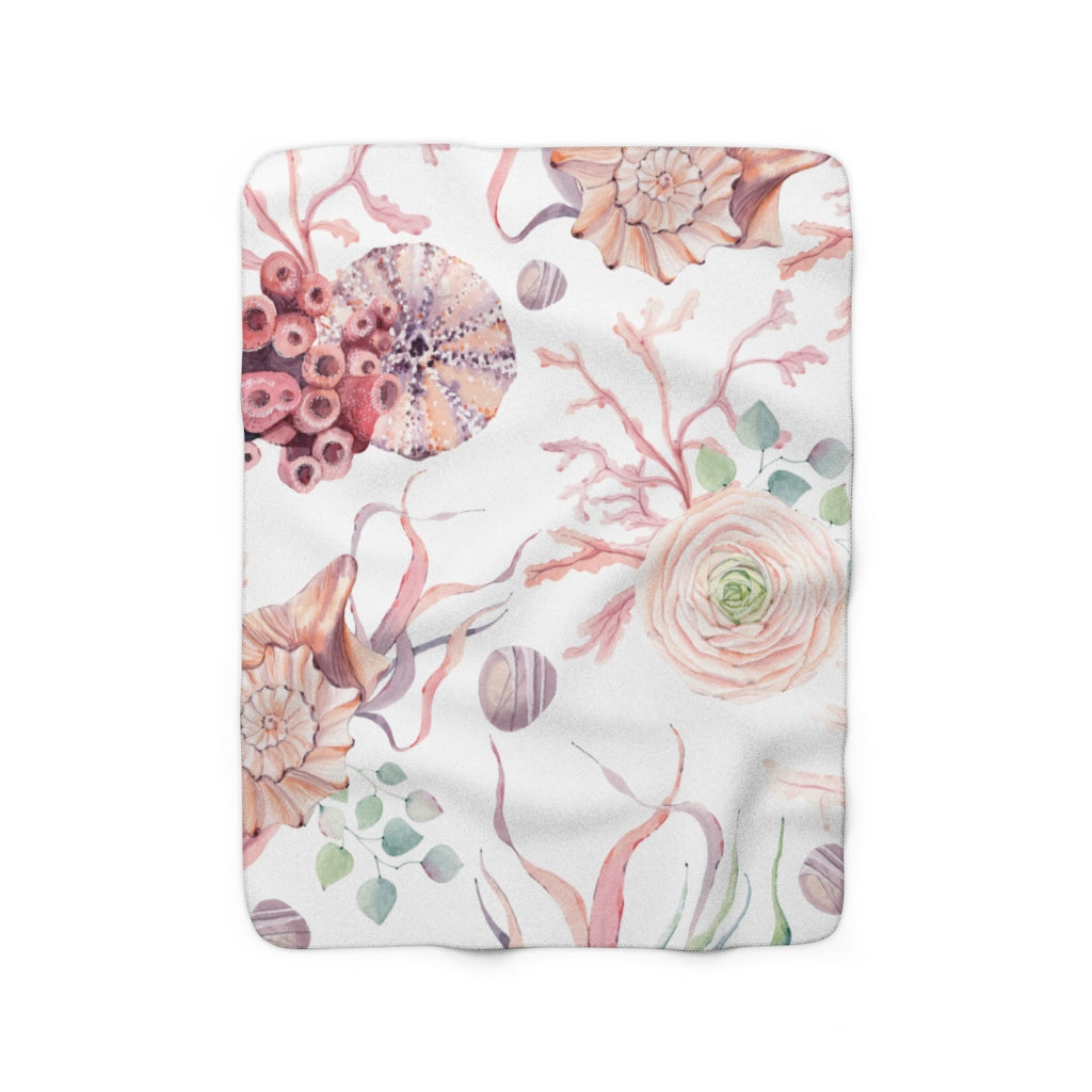 Coral Sea, Fancy Elegant, Marine Life Blanket Modern