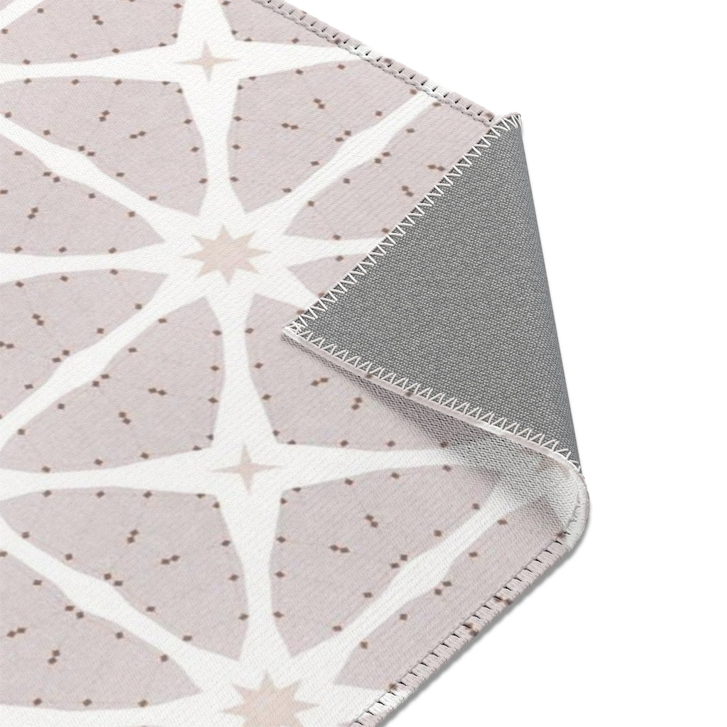 Geometric Area Rug | Beige Cream Pattern