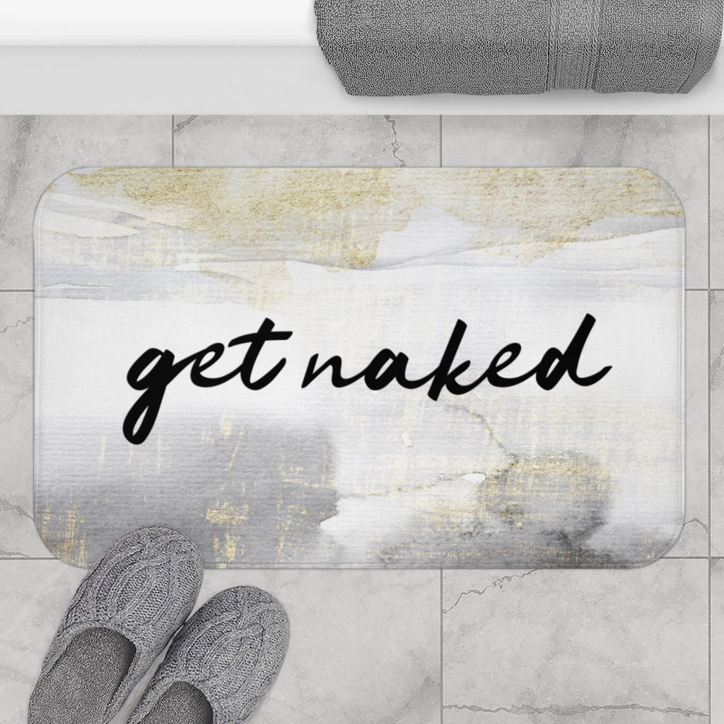 Ombre Get Naked Bath Mat | With Saying...