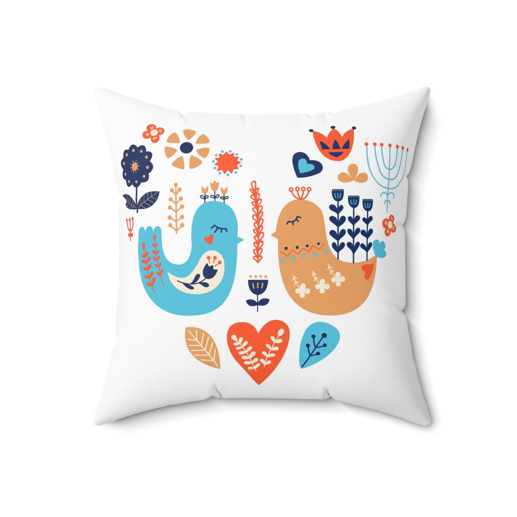 Swedish Folklore Pillow Cover | Love Birds