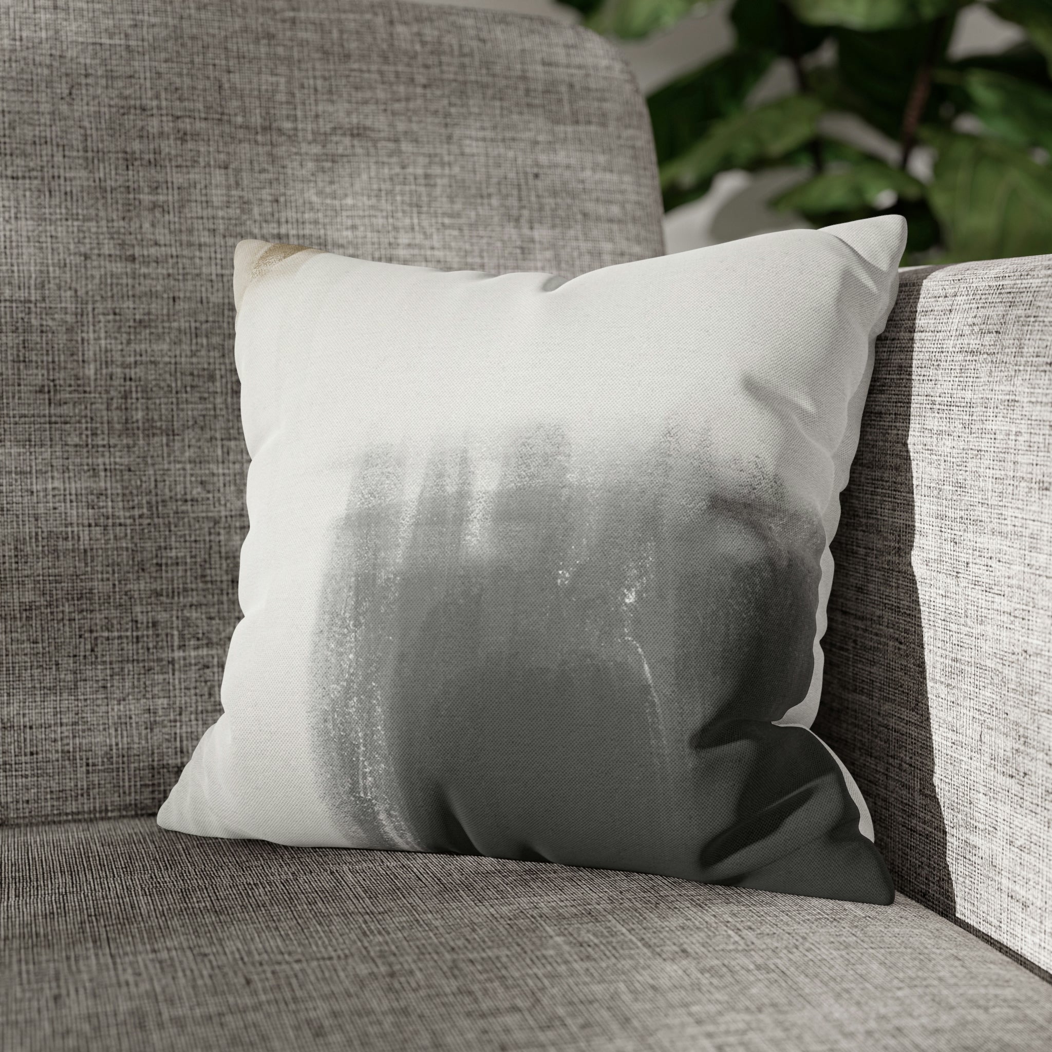 Abstract Boho Pillow Cover | Grey White