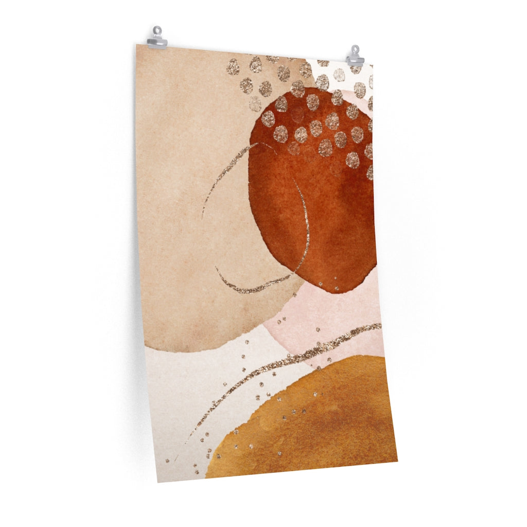 Rust Beige Abstract Art