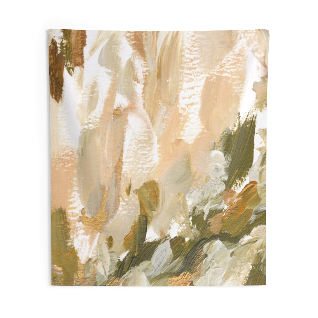 Abstract Tapestry | White Beige Yellow Green