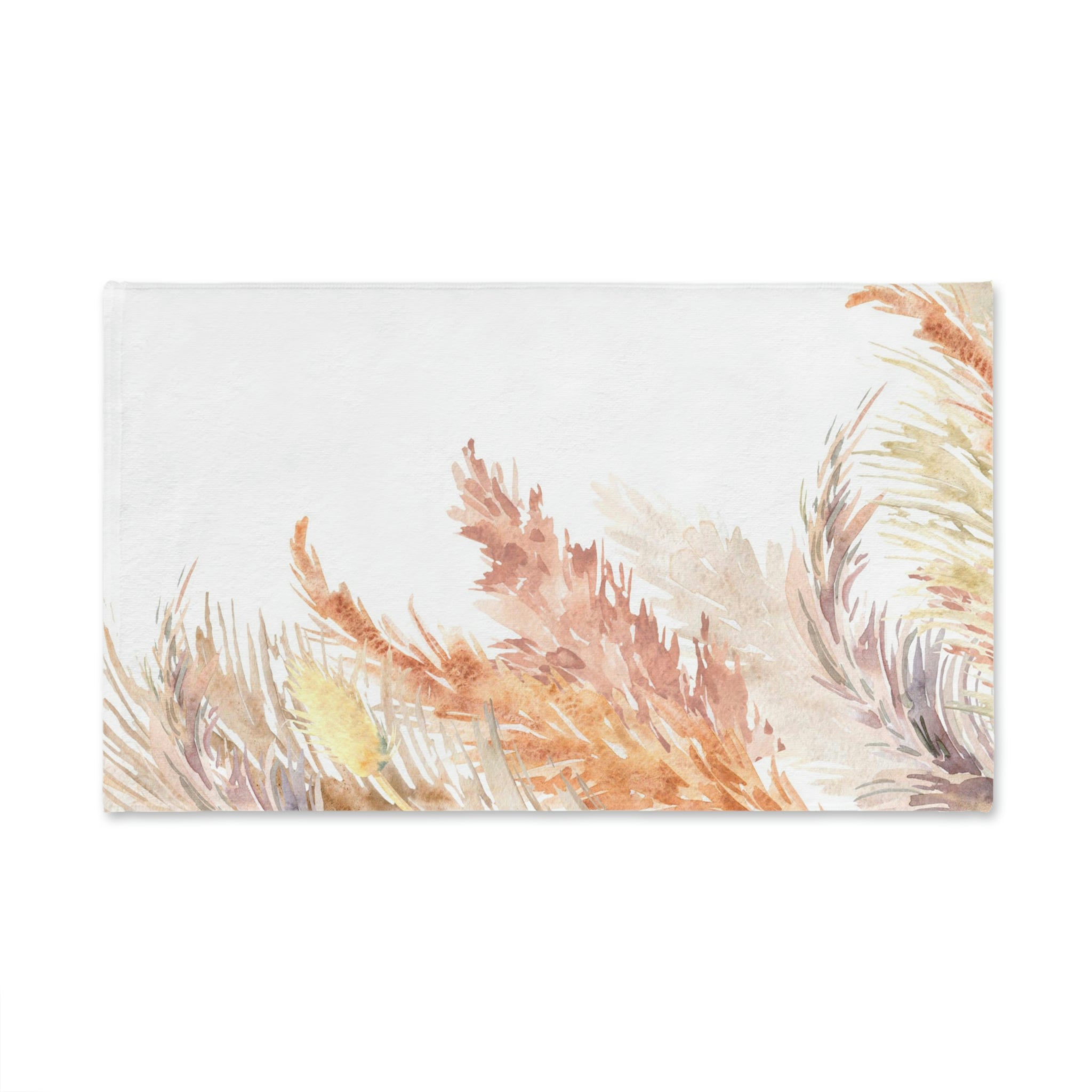 Floral Kitchen, Bath Hand Towel | Pink Beige White Pampas