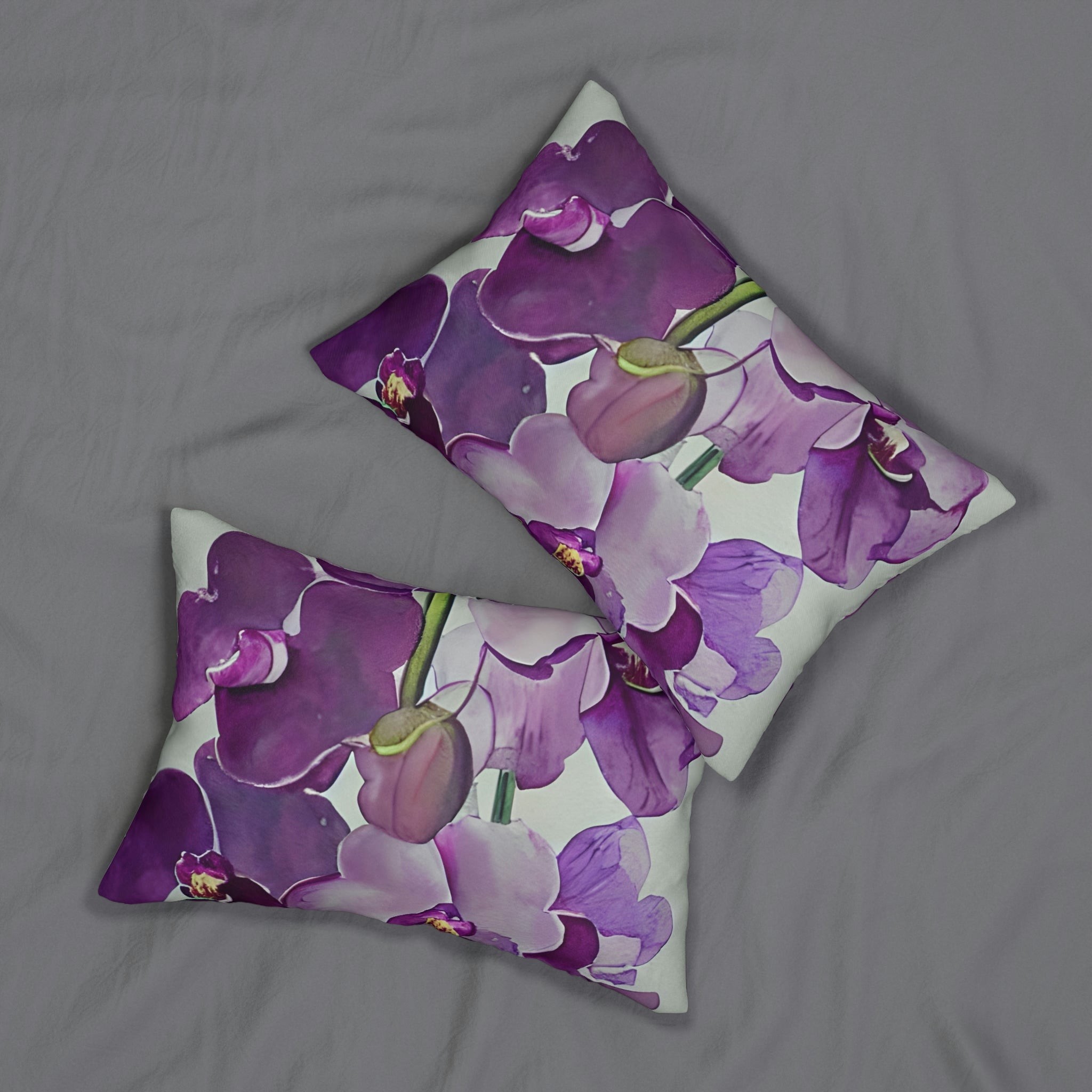 Tropical Lumbar Pillow | Purple Orchid