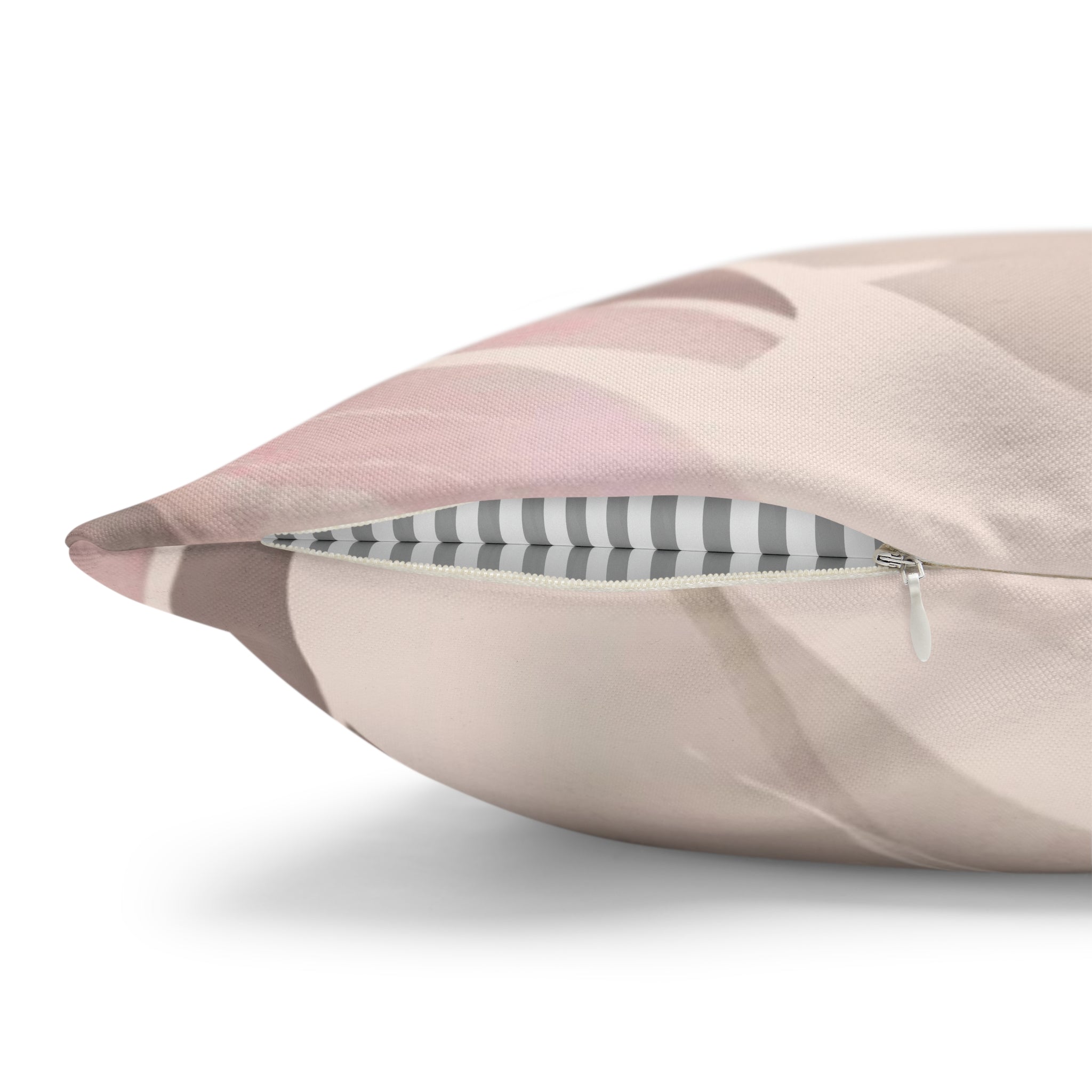 Floral Pillow Cover | Blush Pink Beige, Jungle Leaves