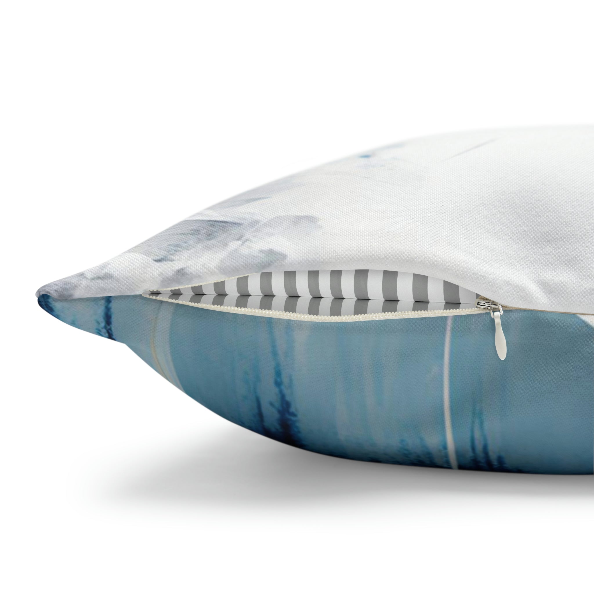 Abstract Pillow Cover | Beige Blue White