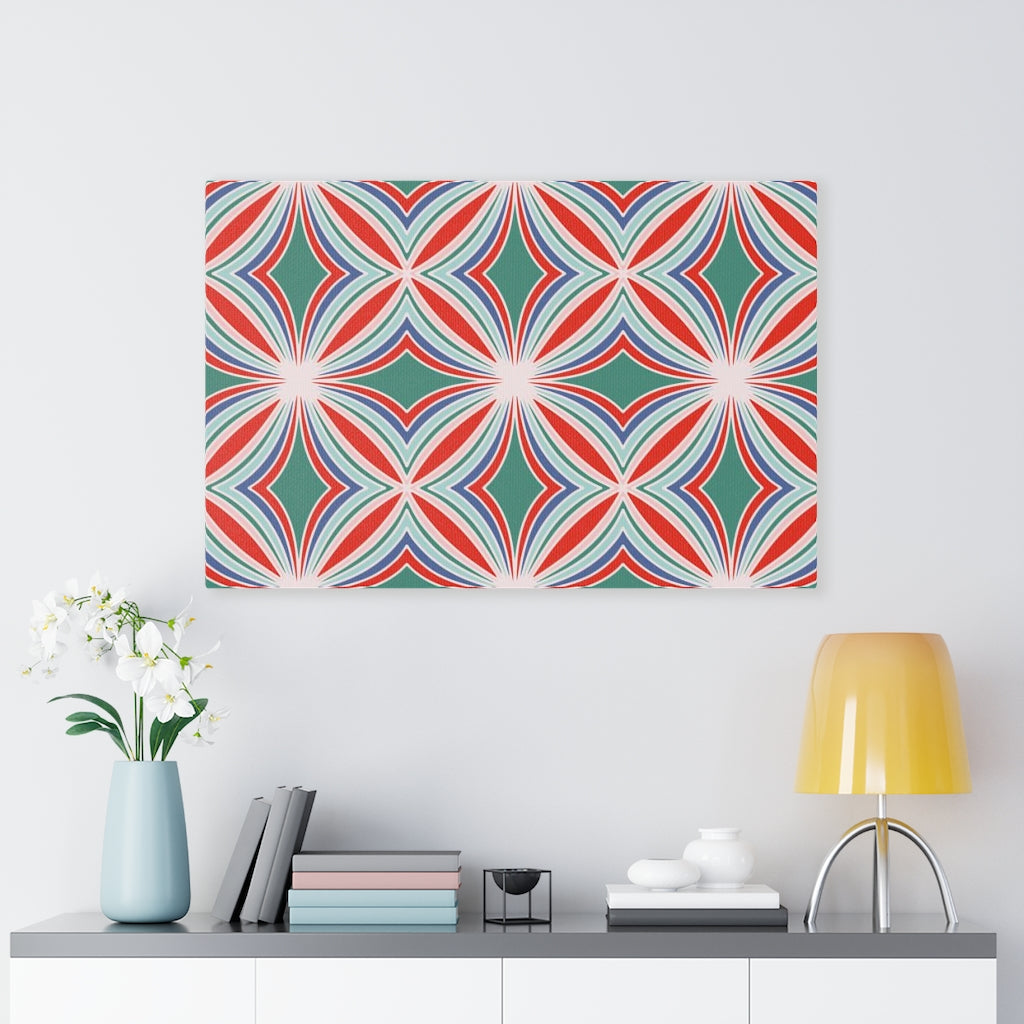 Abstract Canvas Art | Red Green