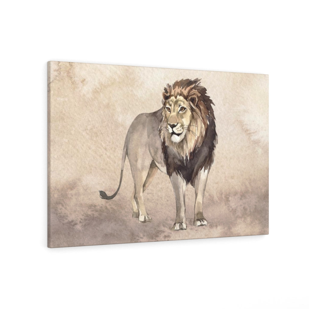 WHIMSICAL WALL CANVAS ART | Beige Watercolor Lion