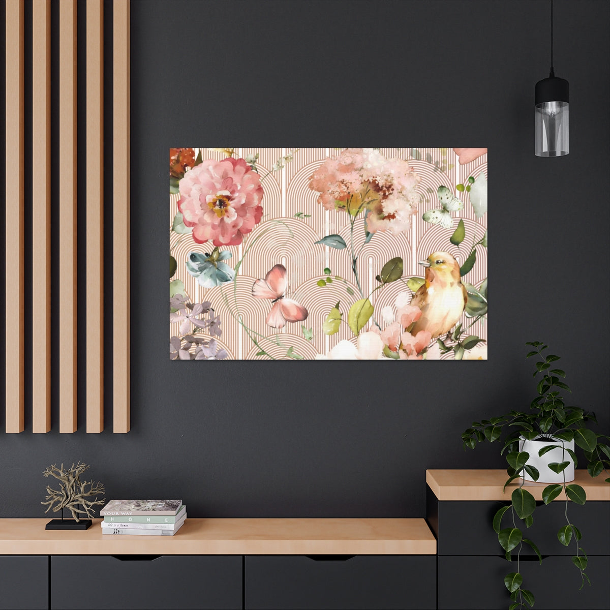 Floral Wall Canvas Print | Secret Garden