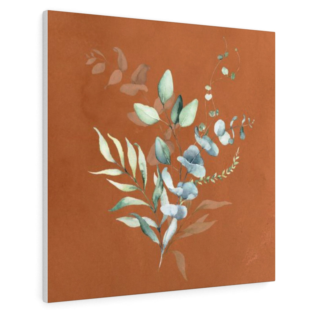 FLORAL WALL CANVAS ART | Terracotta Green Eucalyptus