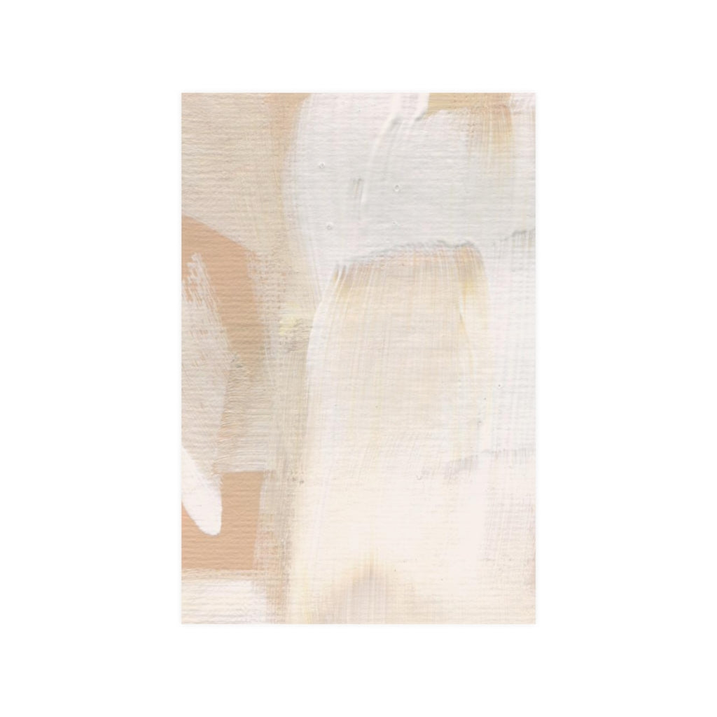 Abstract Terracotta Art Prints | Cream Beige White