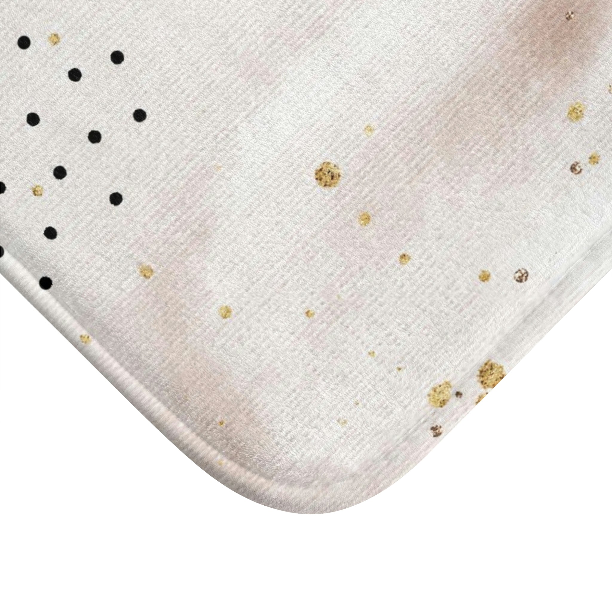 Boho Bath, Kitchen Mat | Abstract Beige Ombre Floral