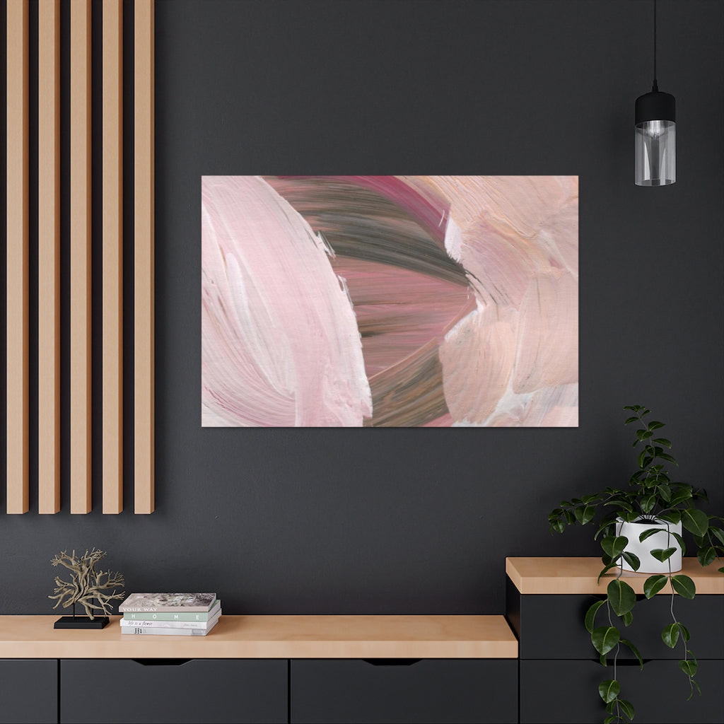 Abstract Canvas Wall Art | Blush Pink