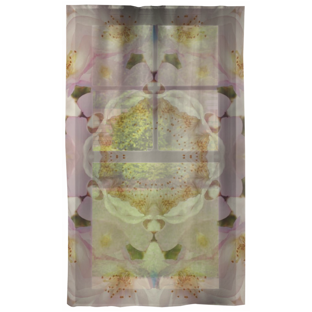 Abstract Window Curtains | Mauve Beige Mandala