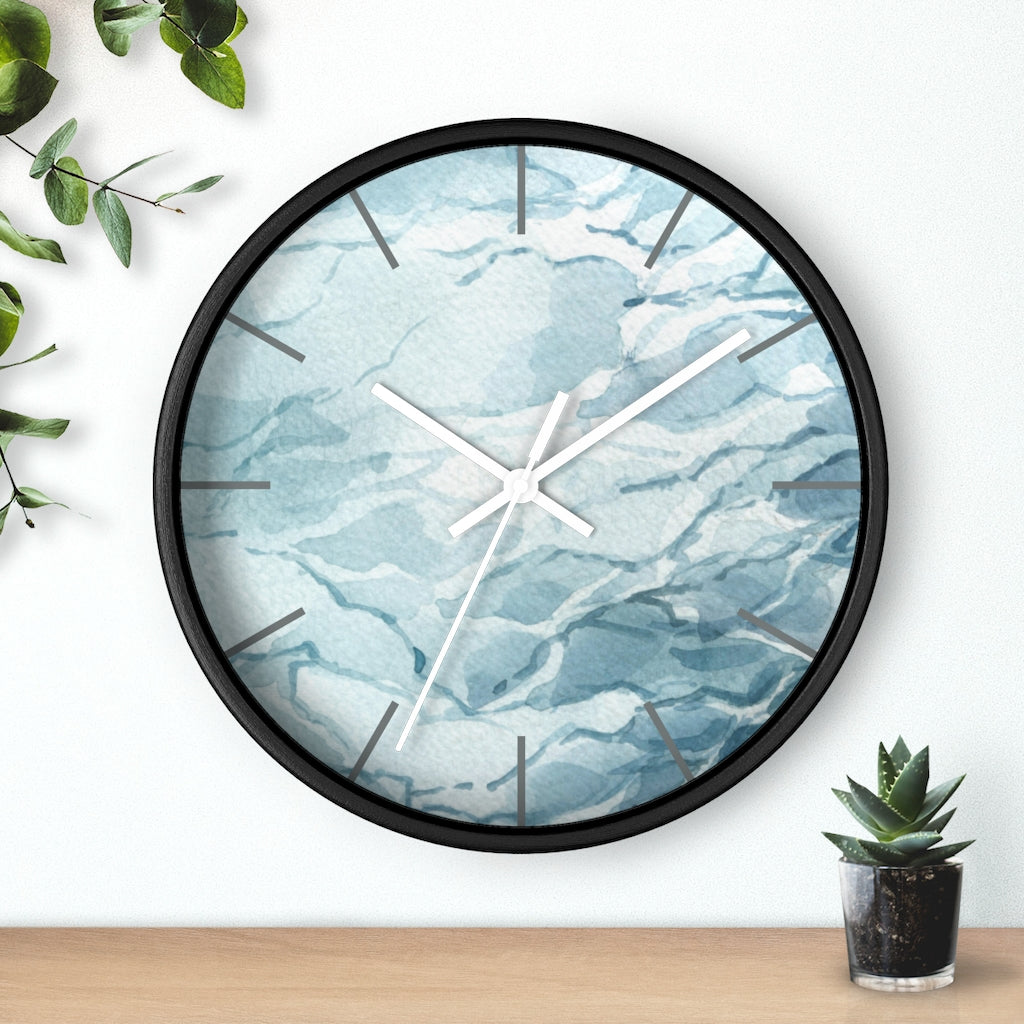 Ocean Blue | Wood Wall Clock 10"