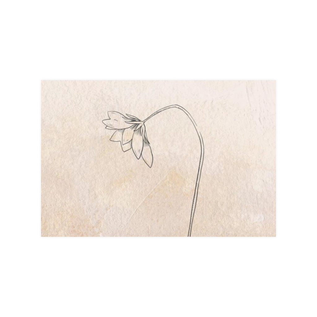 Abstract Terracotta Art Prints | Biege Floral