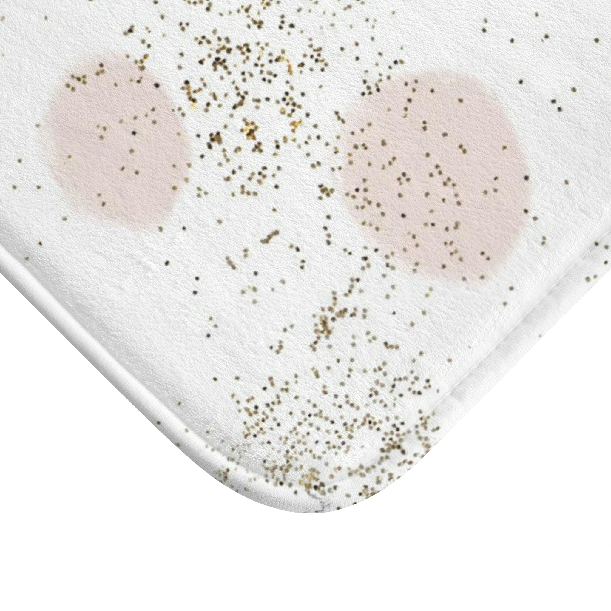 Boho Abstract Bath, Kitchen Mat | Black White, Blush Pink