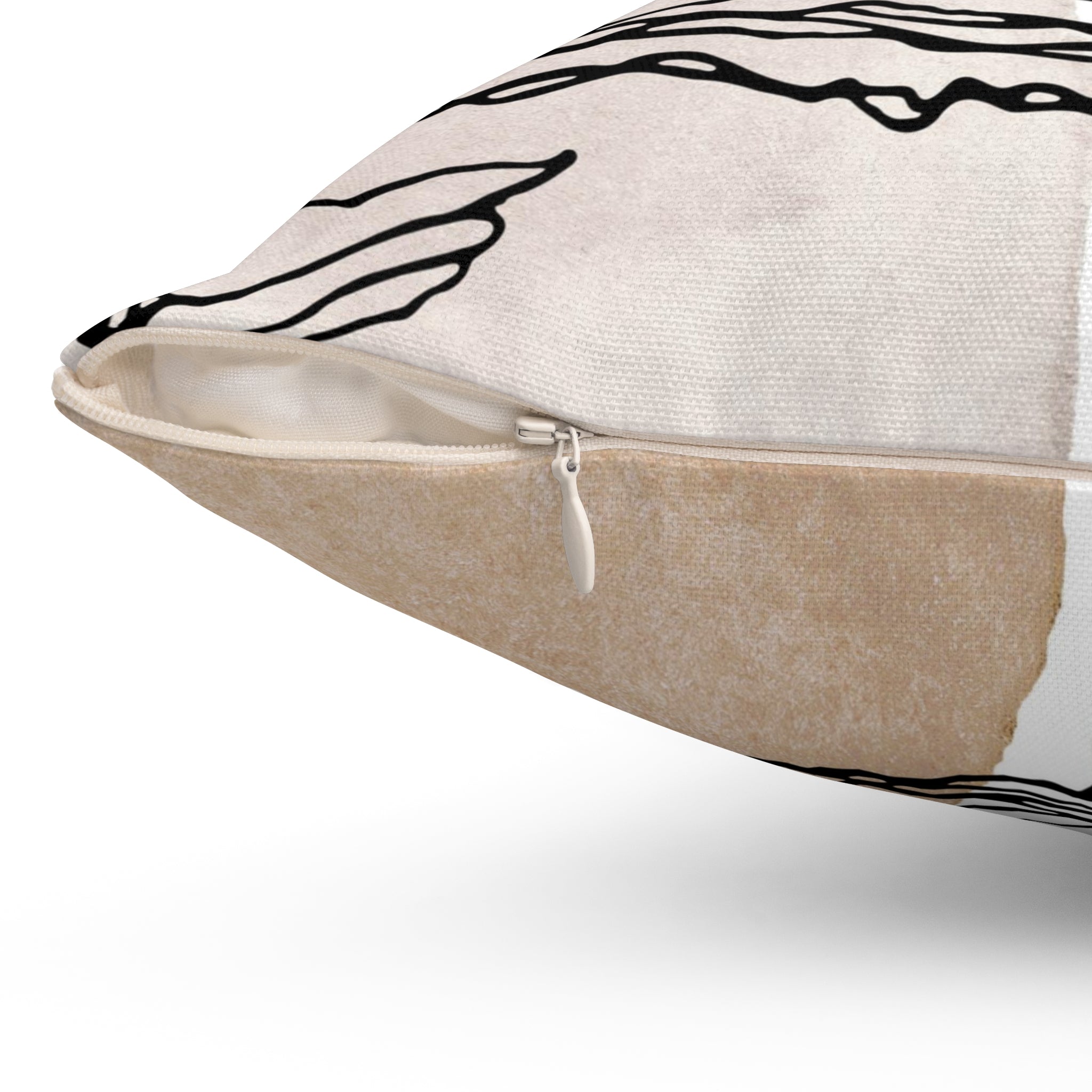 Abstract Pillow Cover | Blush Pink Black White