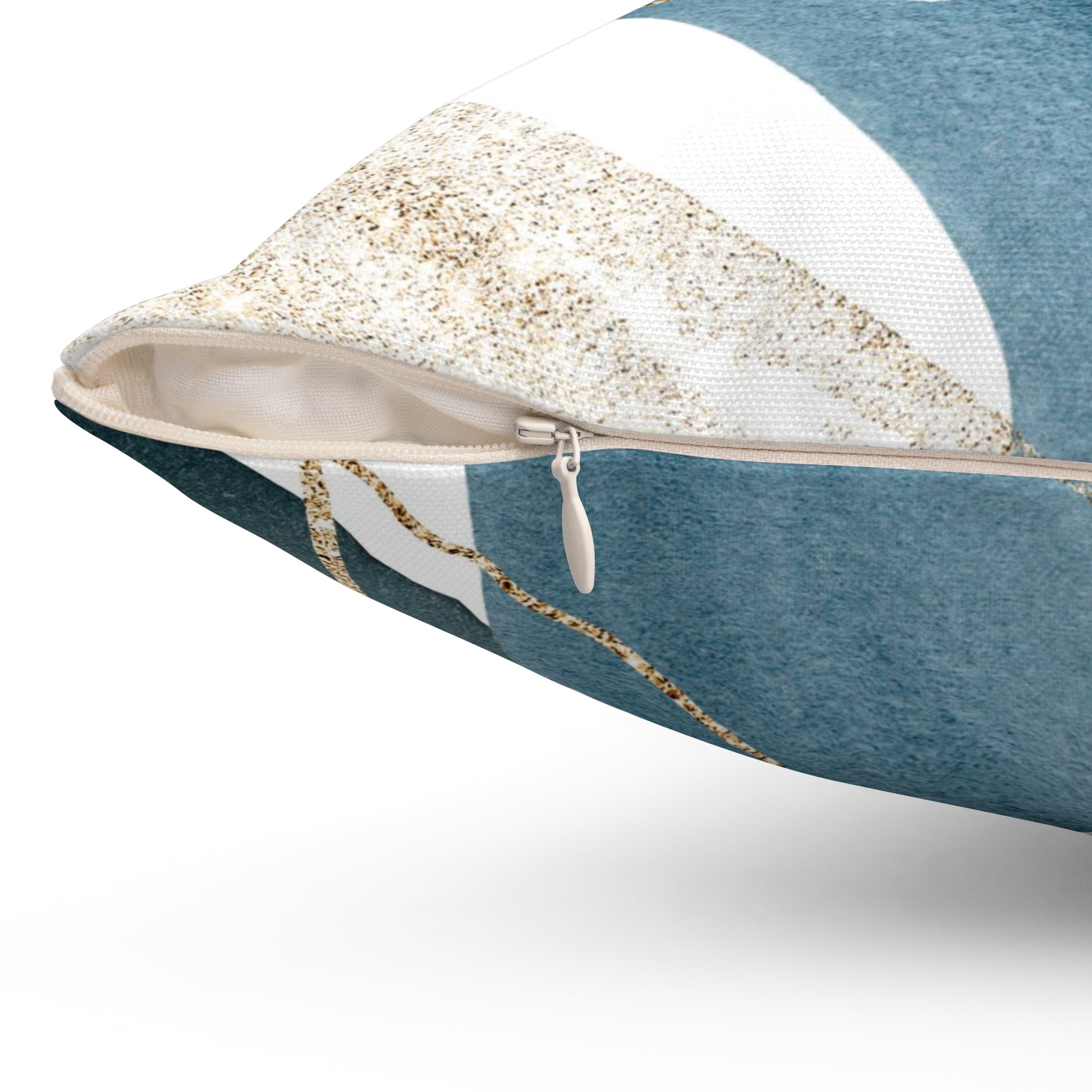 Abstract Floral Pillow Cover | Blue Grey