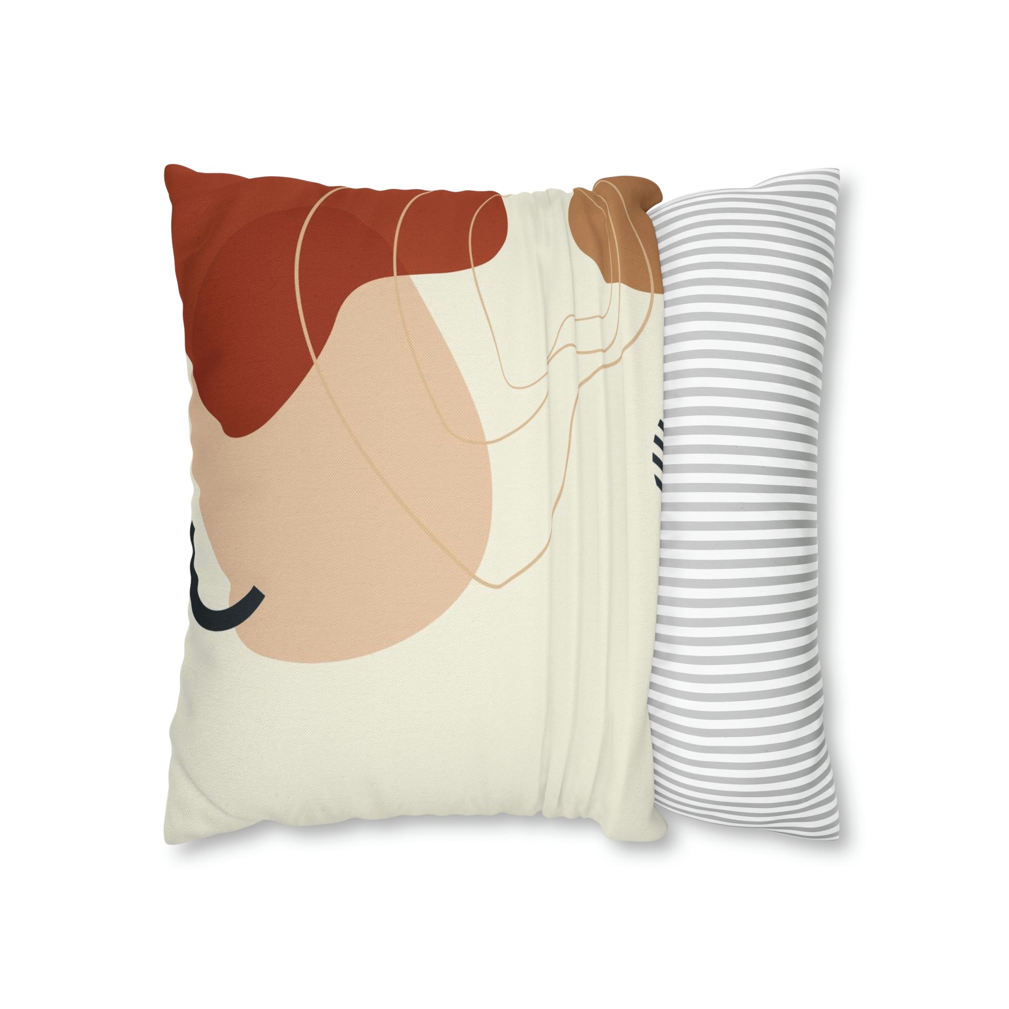 Abstract Pillow Cover | Cream Geometric
