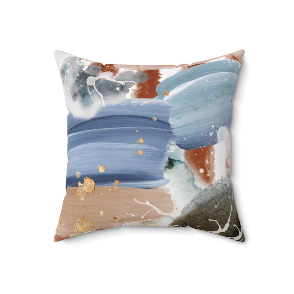Abstract Pillow Cover | Blue Beige