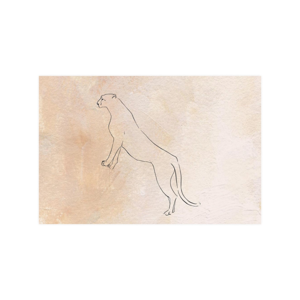 Abstract Terracotta Art Prints | Beige Cat