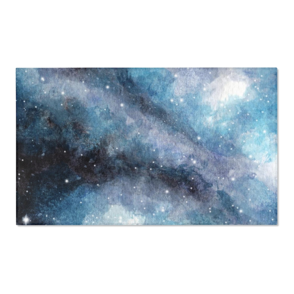 Abstract Area Rug | Blue Navy Celestial Sky