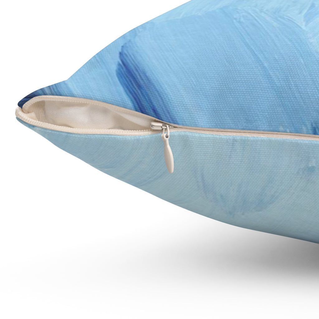 Abstract Pillow Cover | Sky Blue Paint