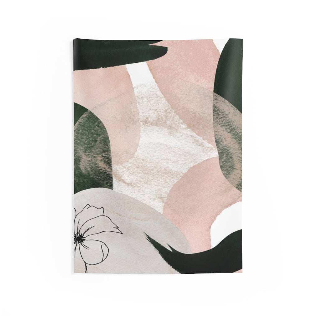 Floral Tapestry | Pastel Pink Beige Green