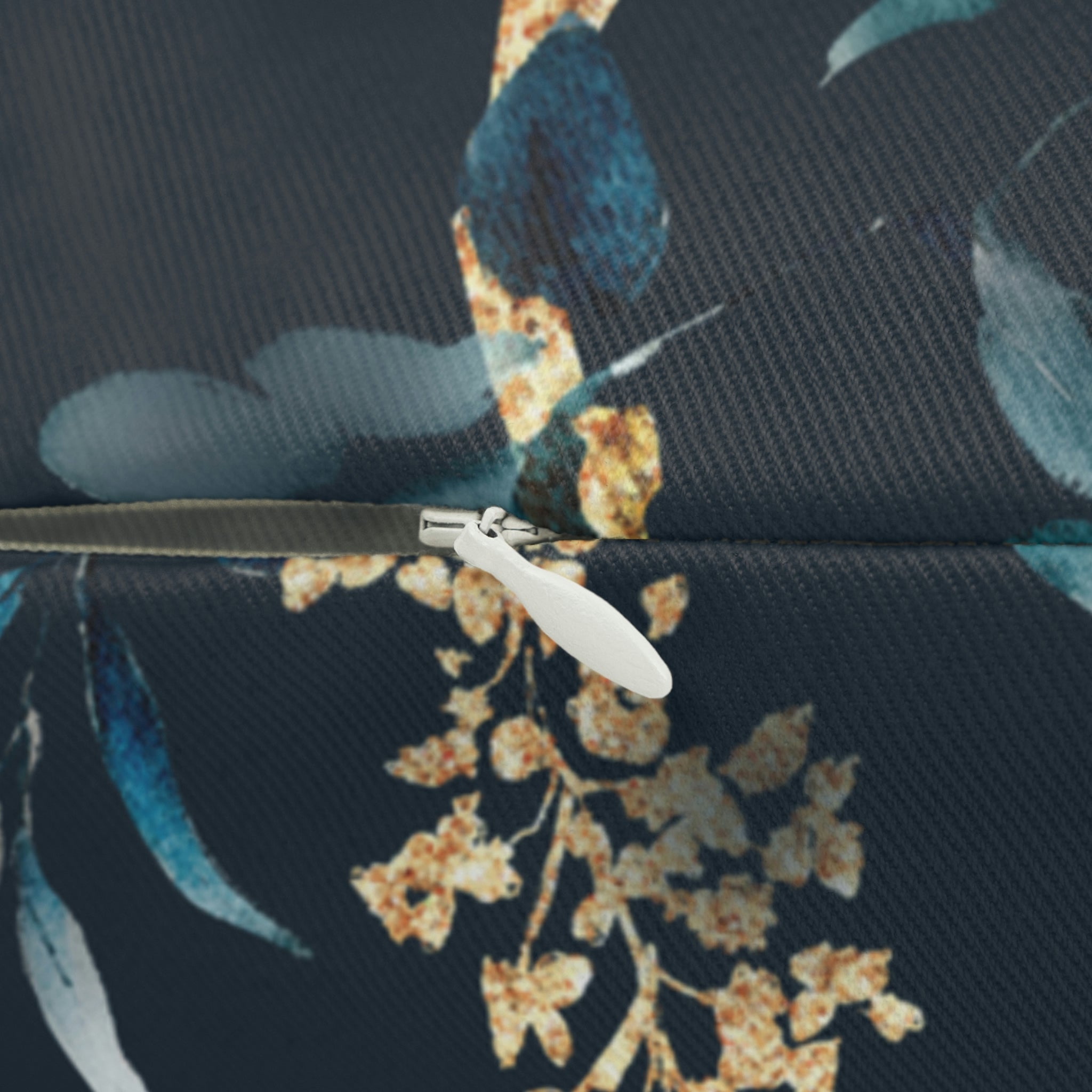 Floral Lumbar Pillow | Blue Beige Botanical