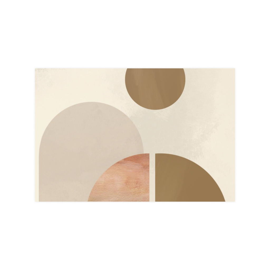 Abstract Terracotta Art Prints | Cream Amber Beige