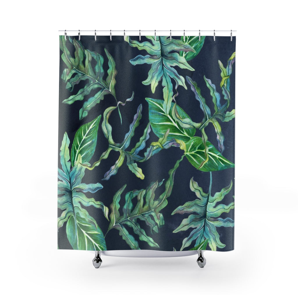 modern boho fabric shower curtain