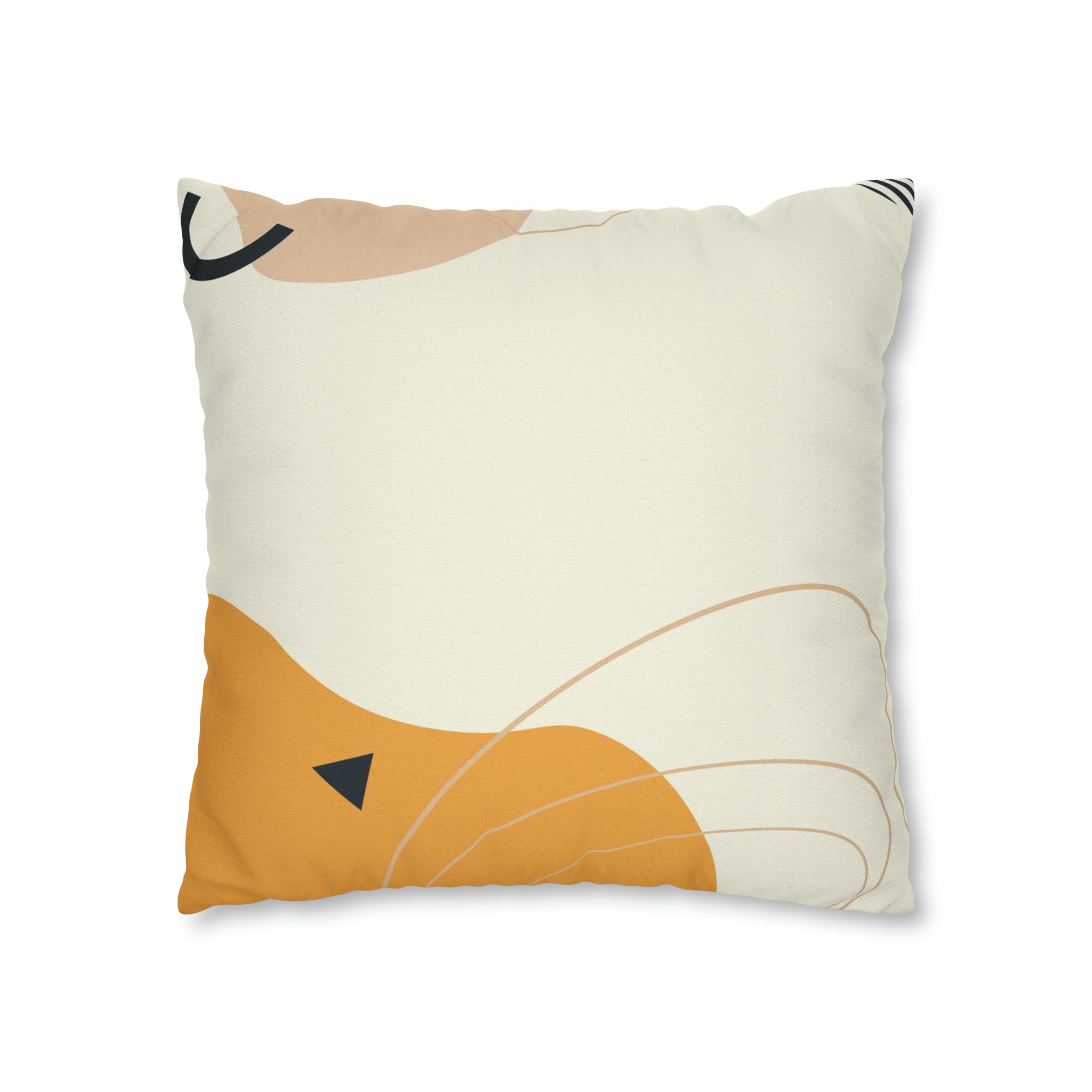 Abstract Pillow Cover | Cream Geometric