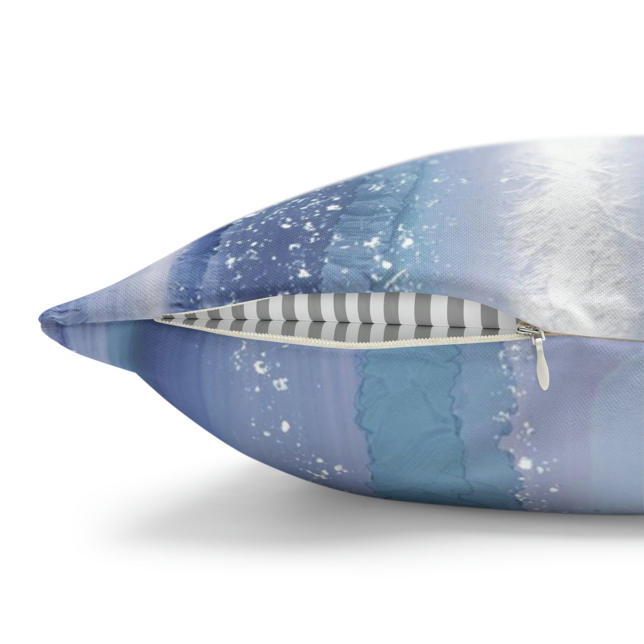 Abstract Pillow Cover | Navy Pale Blue White