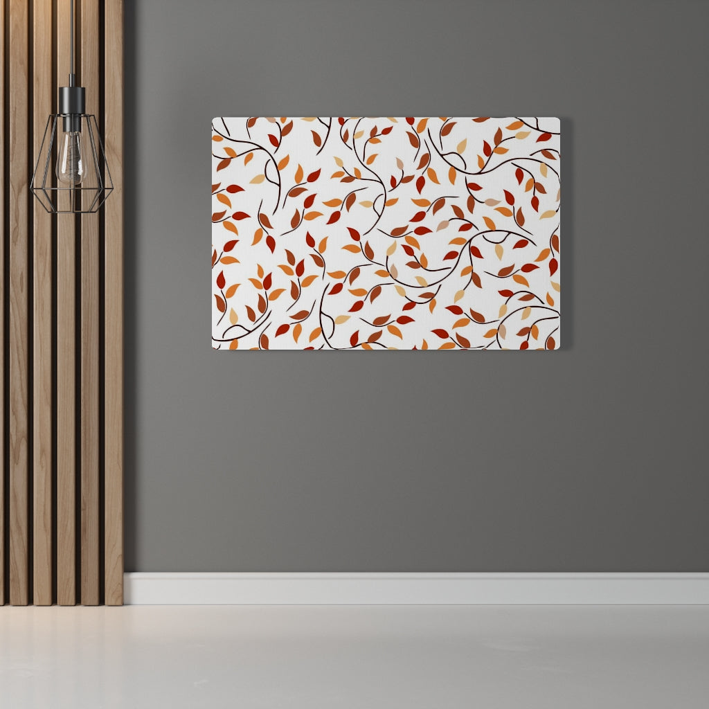 FLORAL WALL CANVAS ART | Red Orange White
