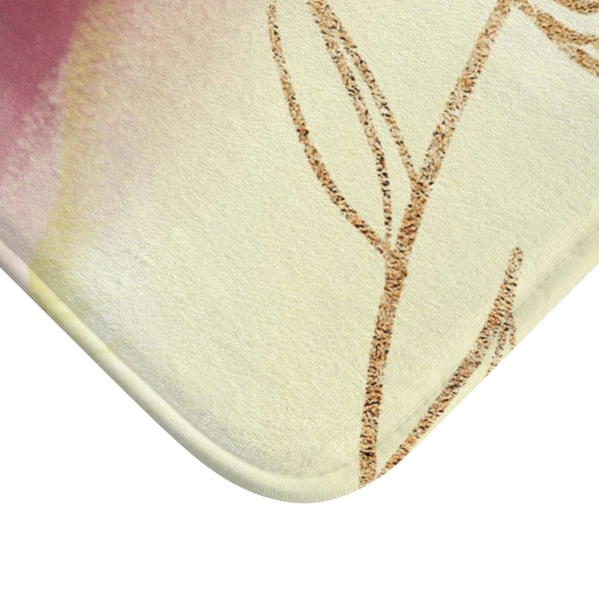 Boho Abstract Bath, Kitchen Mat | Pastel Green Yellow