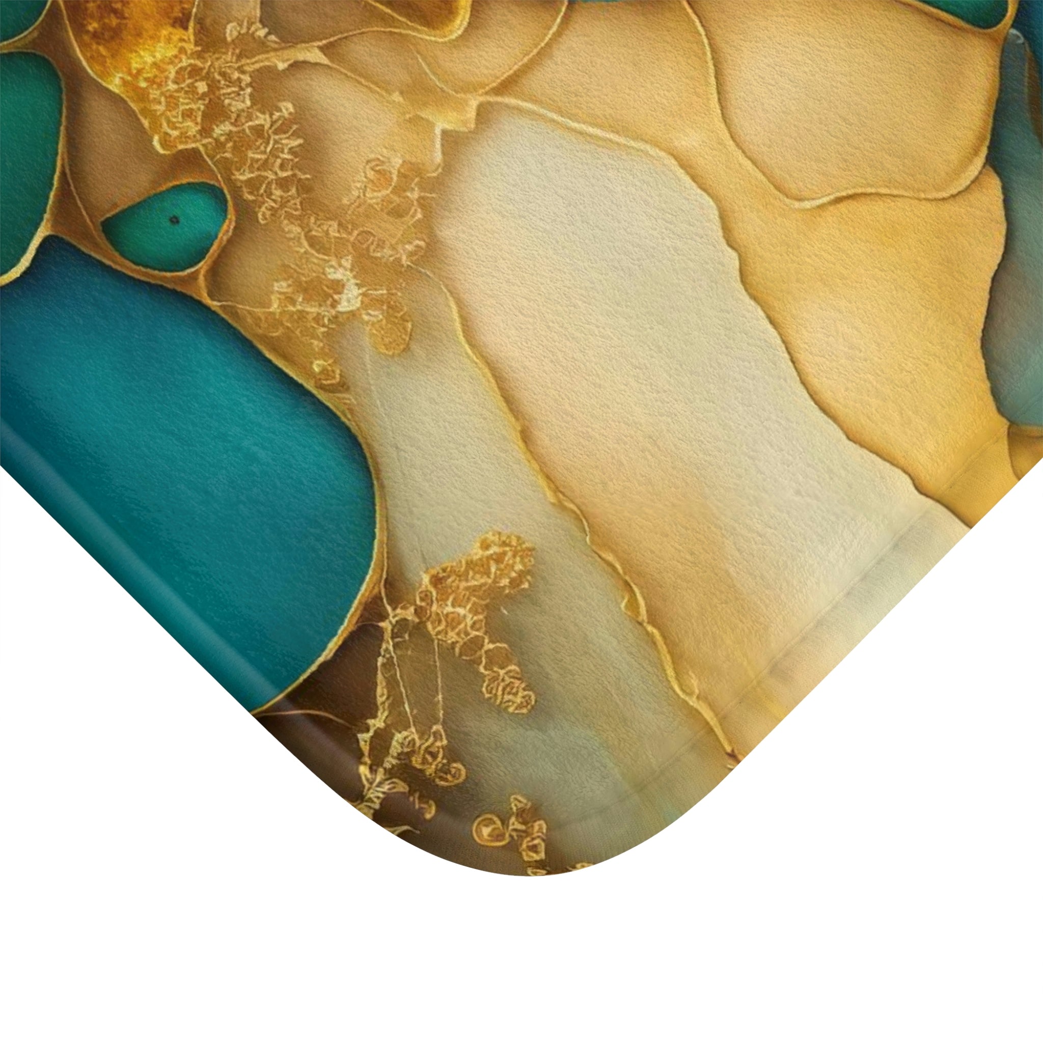 Teal Green Beige | Earthy Ombre Bath Mat