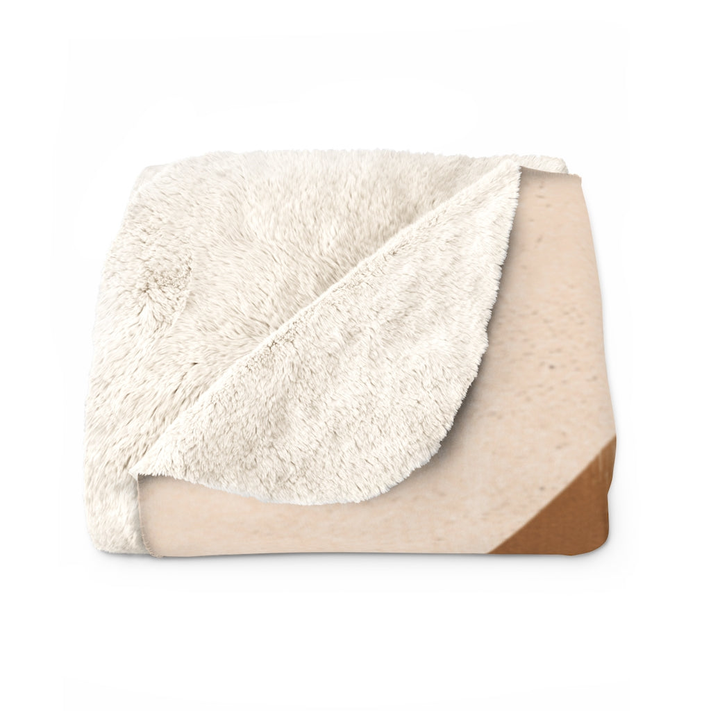 Mystical, Geometric Shapes, Brown Beige Blanket