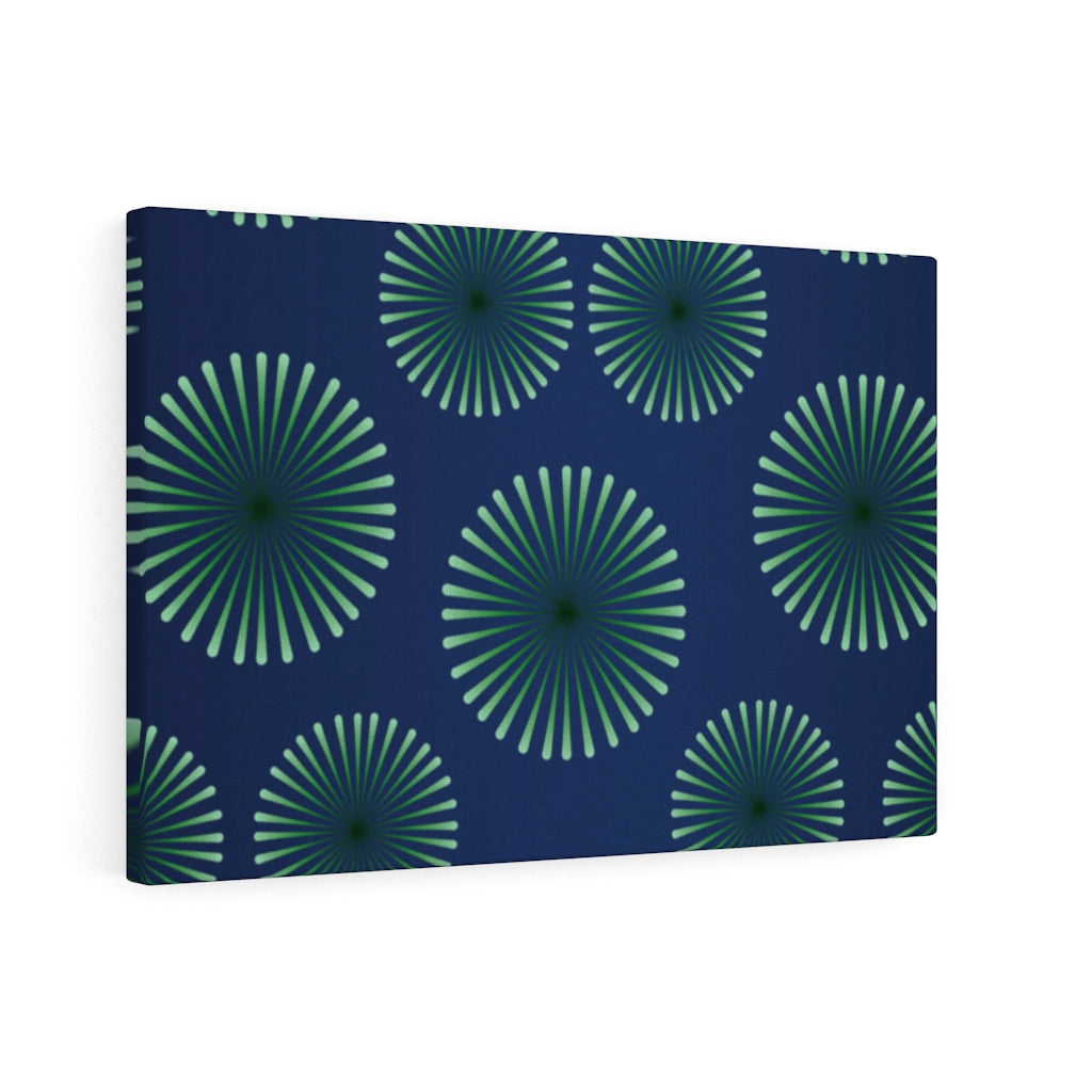 GEOMETRIC CANVAS ART | Blue Green Circles