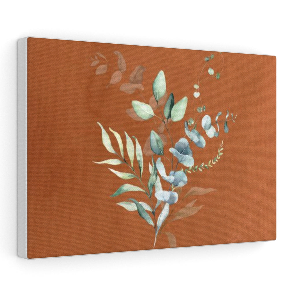 FLORAL WALL CANVAS ART | Terracotta Green Eucalyptus
