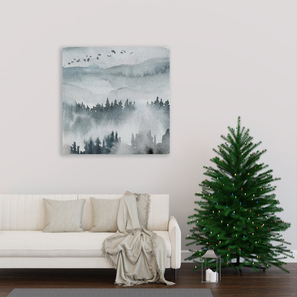 Nature Wall Canvas Art | Gray Woodlands