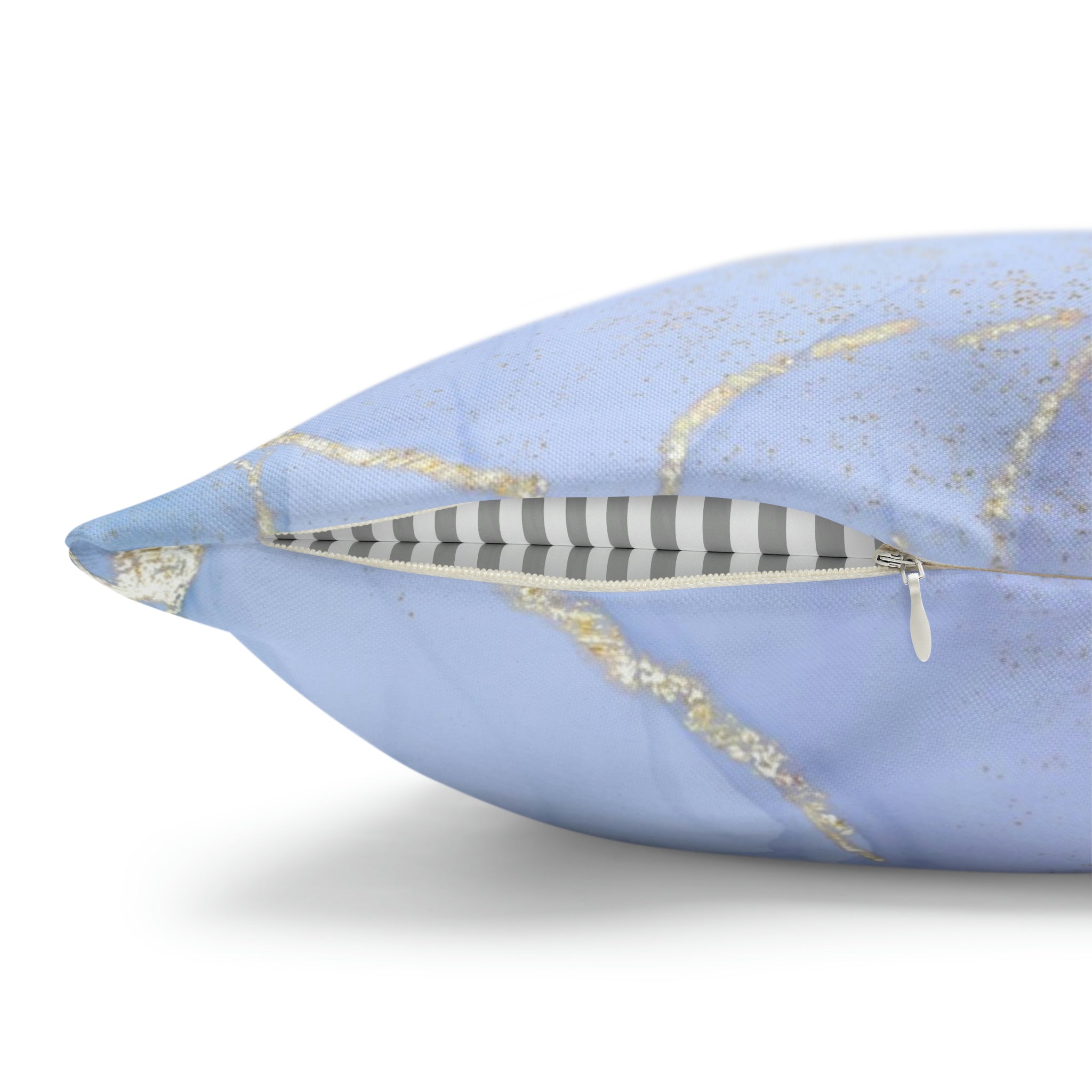 Abstract Boho Pillow Cover | Sky Blue Gold