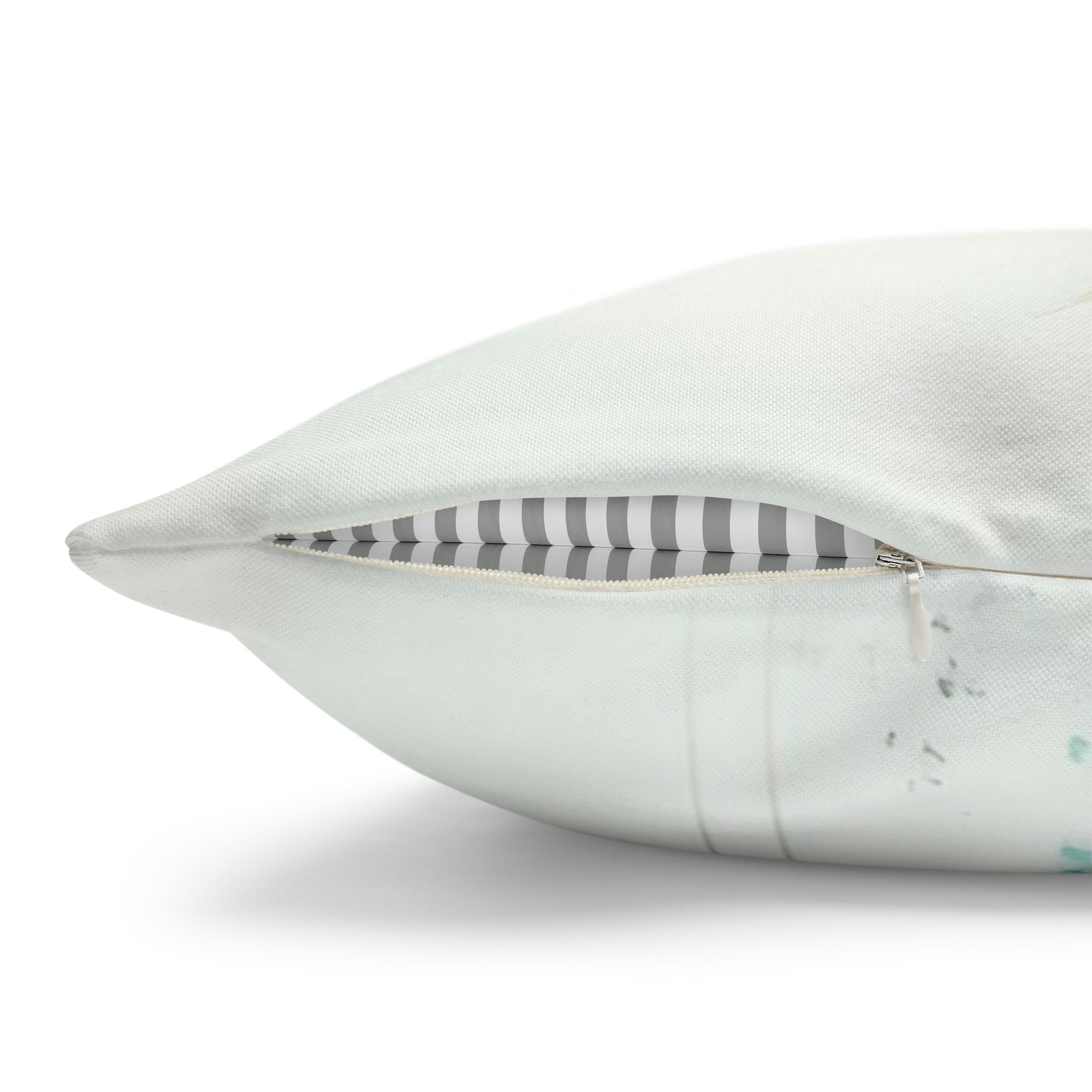 Abstract Pillow Cover | Beige Teal White