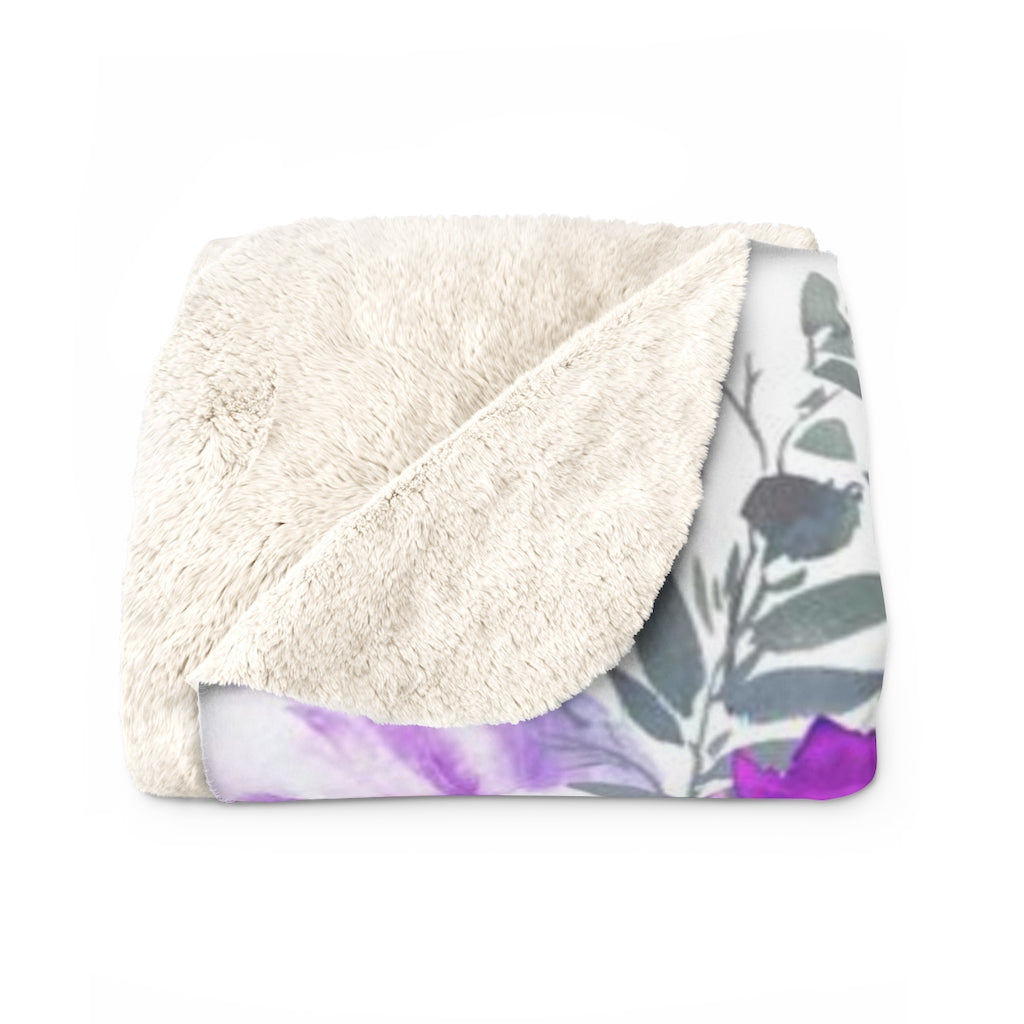 Floral Comfy Blanket | Lavander Purple Pink
