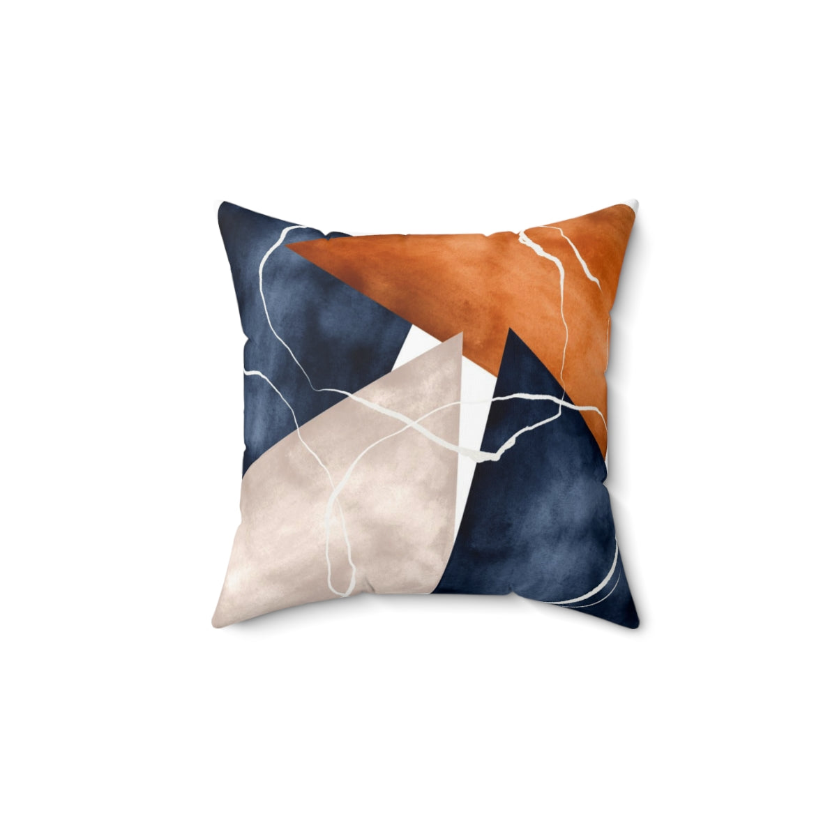 Abstract Pillow Cover | Rust Navy