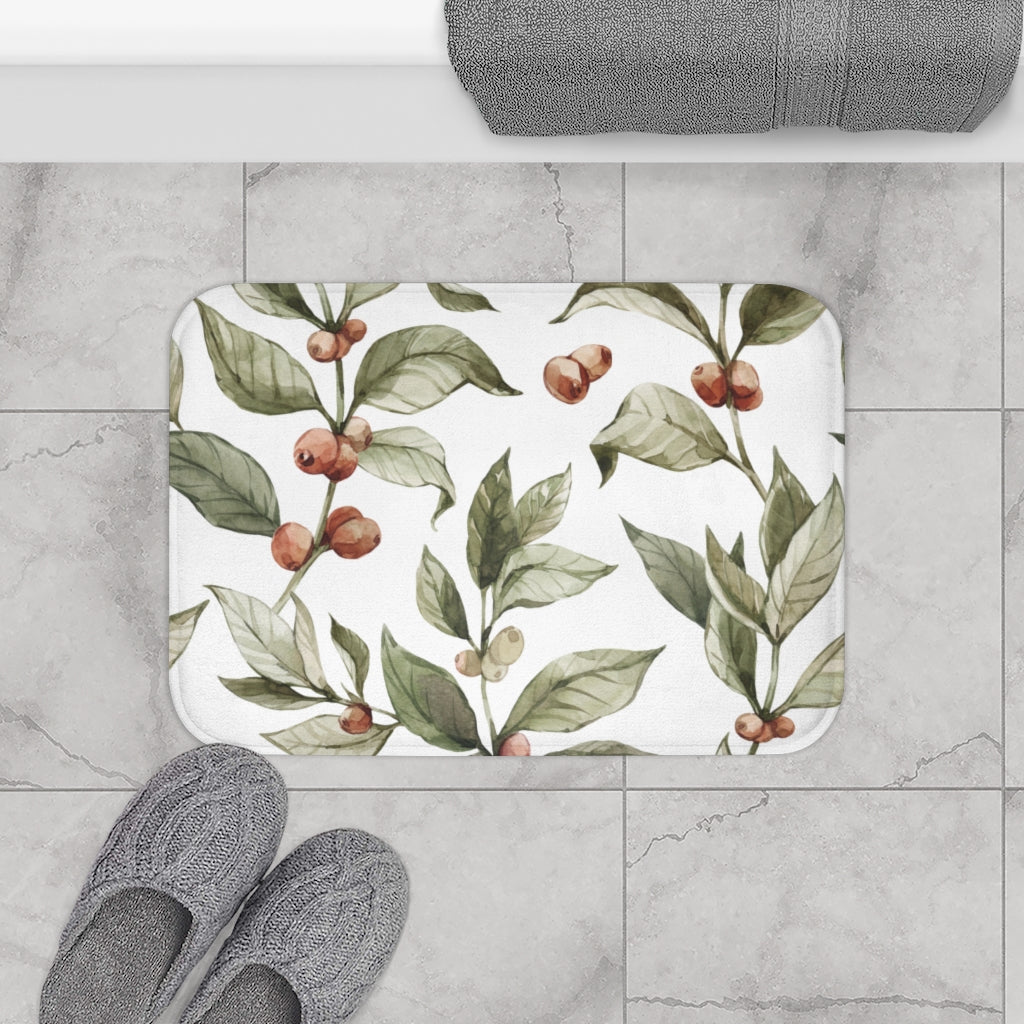 Floral Bath Mat | Coffee Botanicals