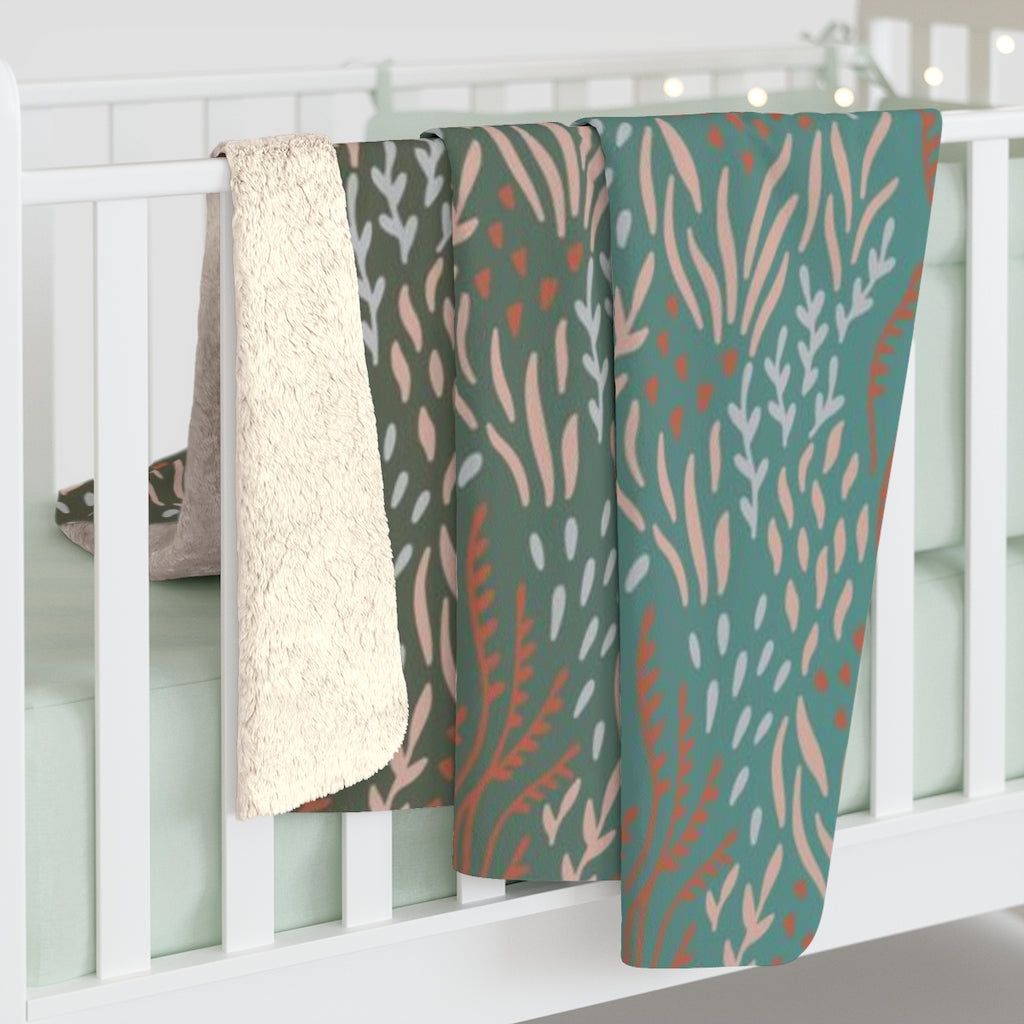 Floral Blanket | Teal Rust