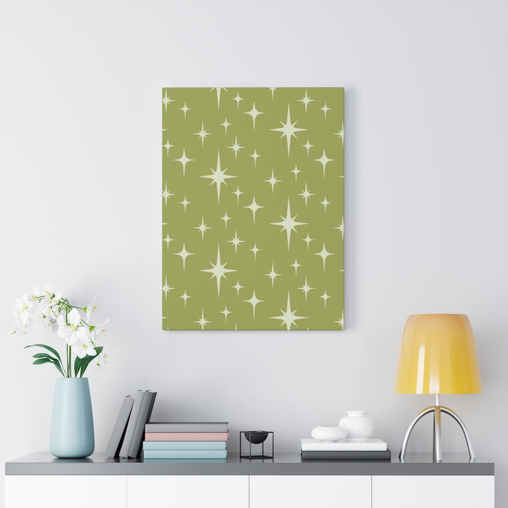 BOHO CANVAS ART | Sage Green Stars