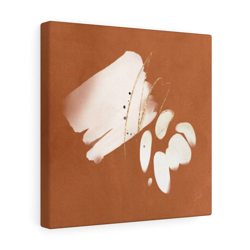 ABSTRACT WALL CANVAS ART | Terracotta Cream White